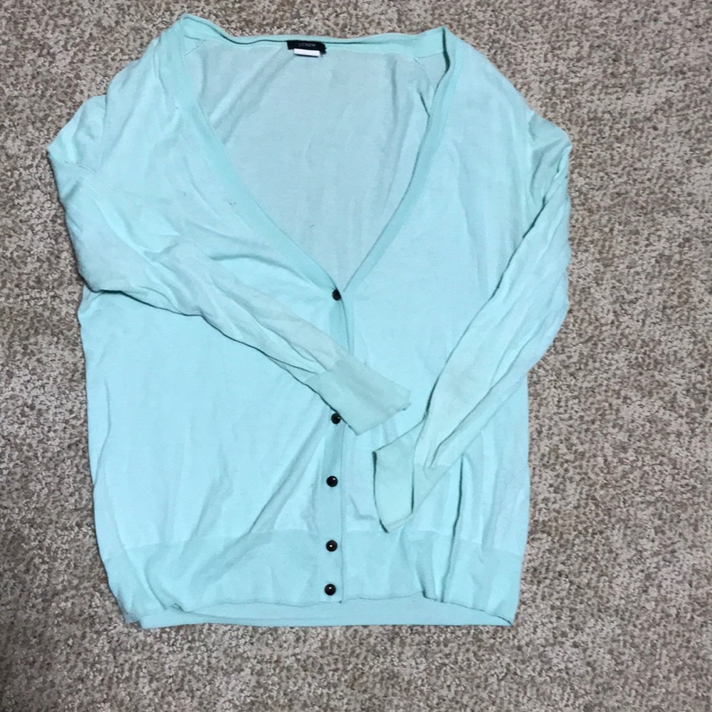 J crew teal sweater
